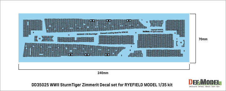 def-model-dd35025-sturmtiger-zimmerit-decals-1-35-rfm image 2