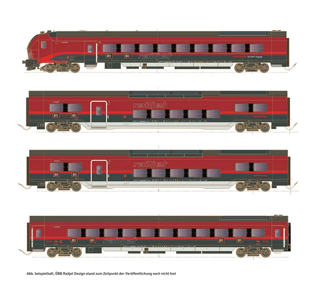 hobbytrain-railjet-dani-wagen-set-bb-ep-vi-4-tlg-set-1 image 1