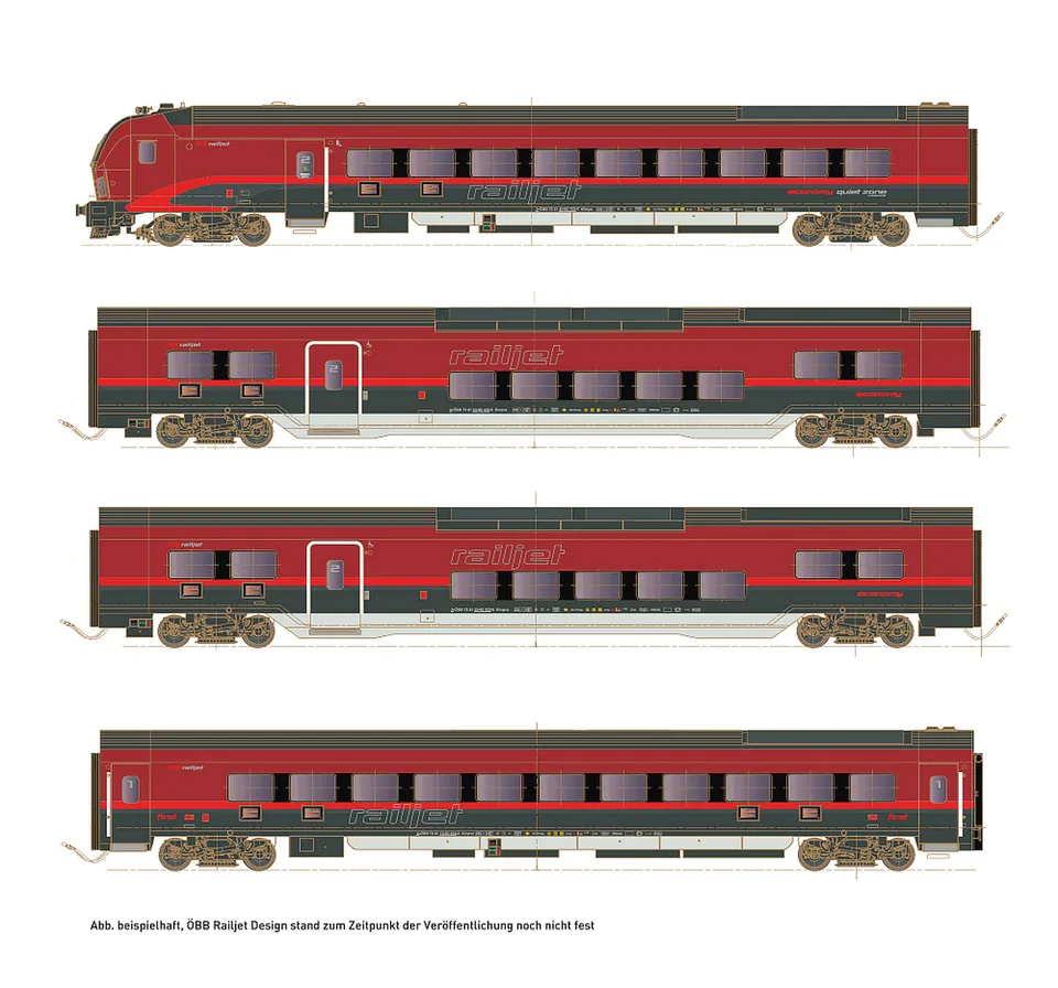 hobbytrain-railjet-dani-wagen-set-bb-ep-vi-4-tlg-set-1 image 1