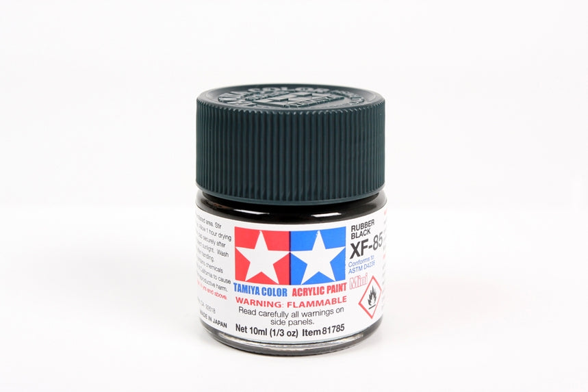 tamiya-xf85-rubber-black-acrylfarbe-10-ml-matt image 1