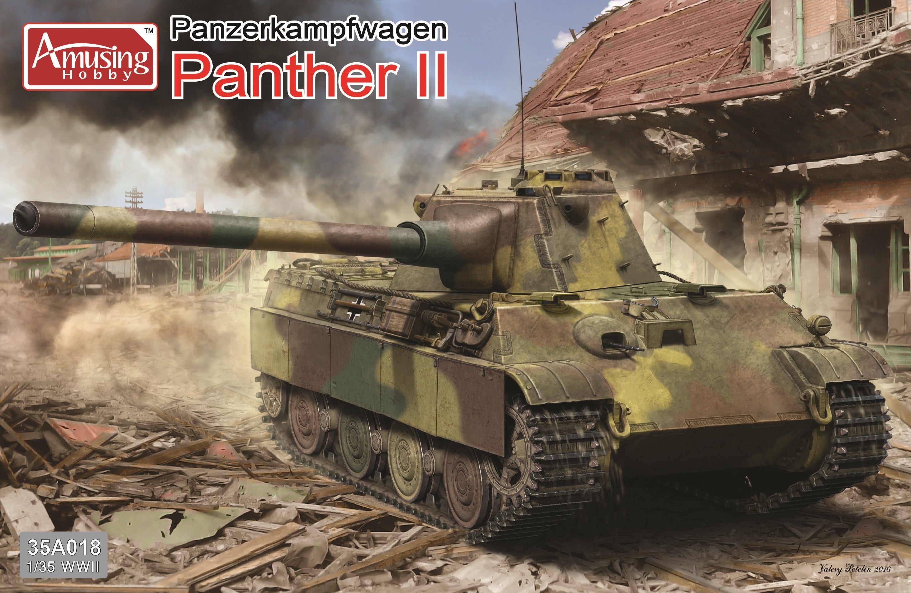 amusing-hobby-35a018-panther-ii-2in1-panzer-bausatz-1-35 image 1