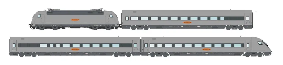 hobbytrain-br-101-metropolitan-personenzug-4-tlg-set-1-ep-v image 1