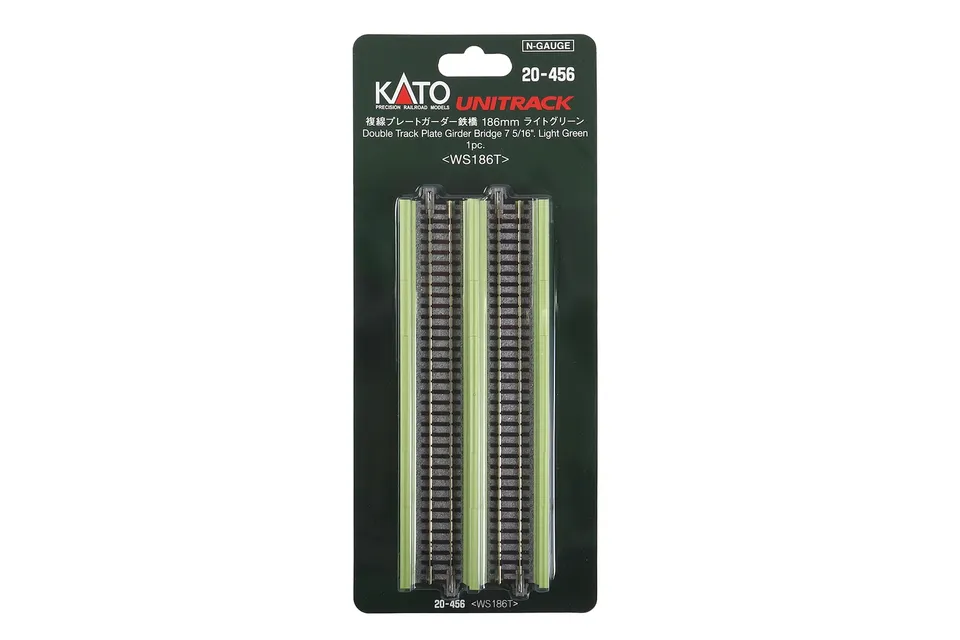 hobbytrain-gleise-blechtr-gerbr-cke-186mm-hellgr-n-doppelgleisig image 1