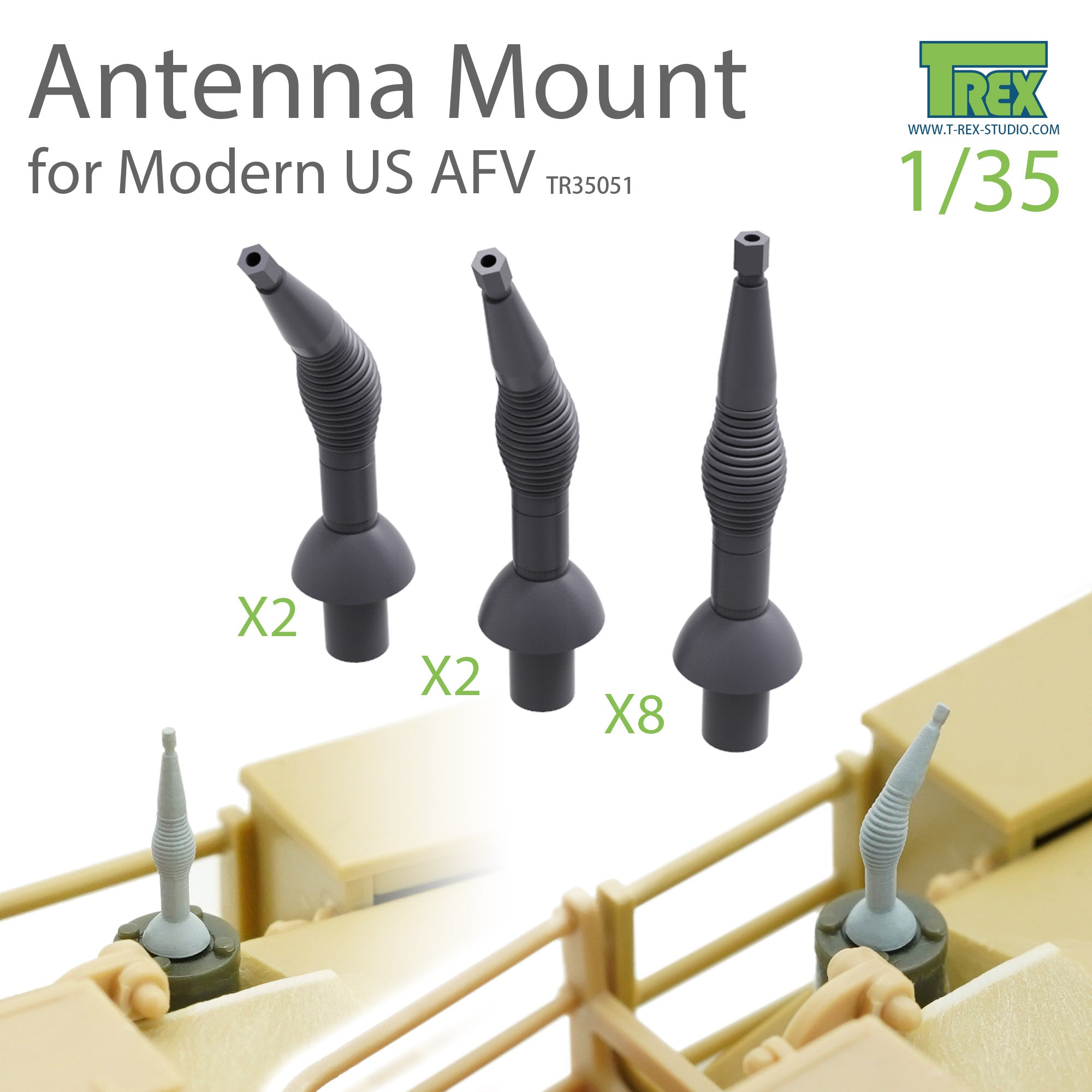 t-rex-add-on-parts-35051-antennenfu-set-1-35-moderne-us-fahrzeuge image 1