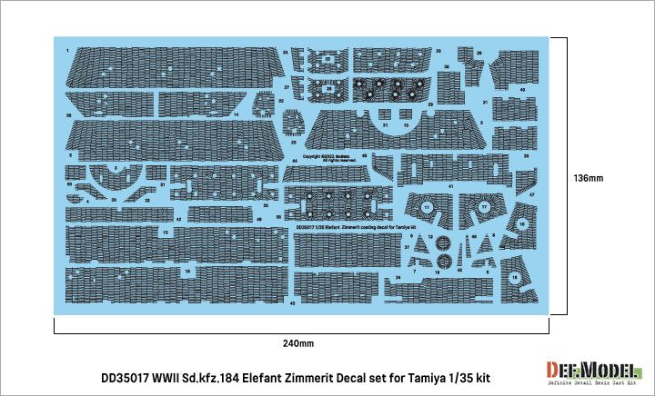 def-model-dd35017-elefant-zimmerit-decals-1-35-tamiya image 2