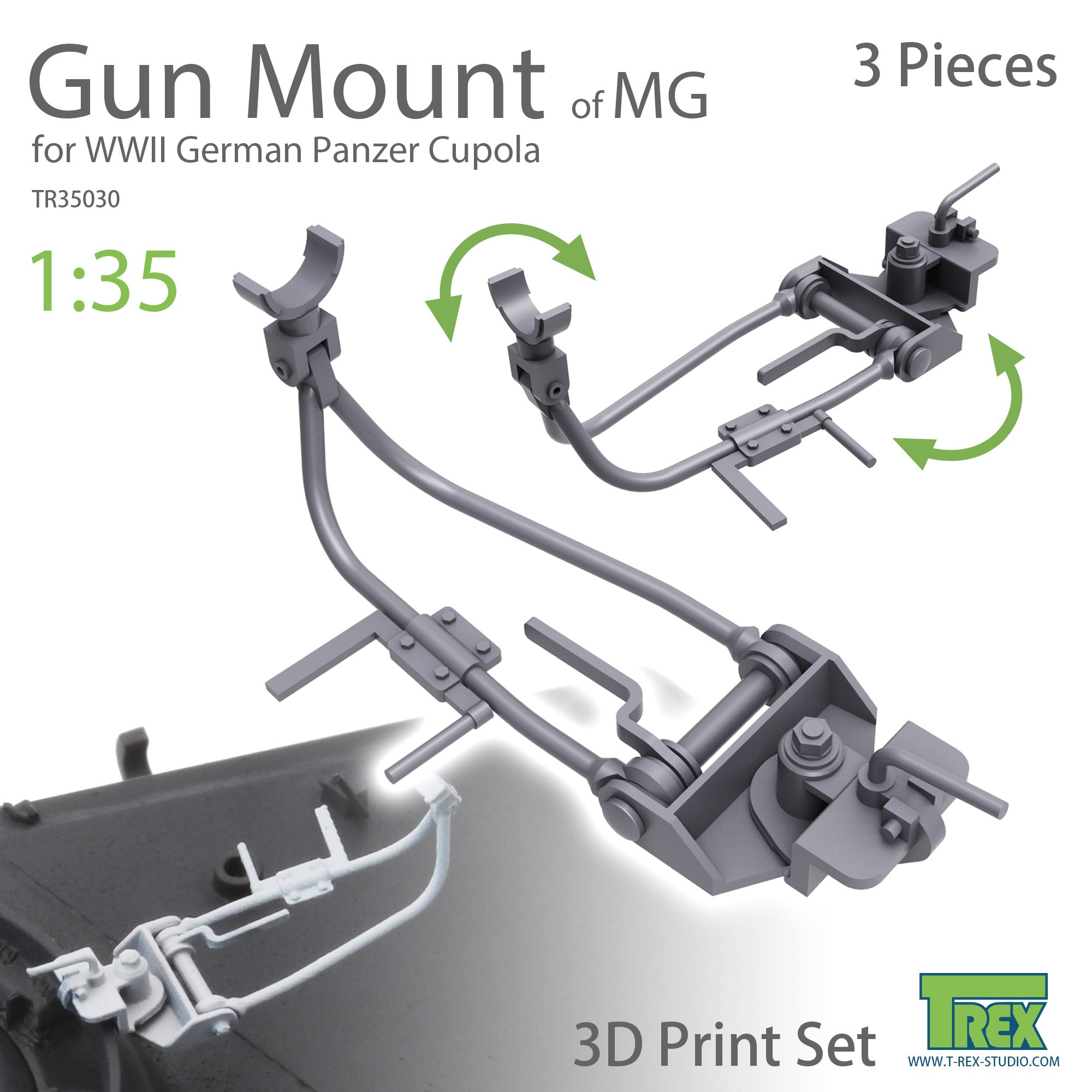 t-rex-35030-mg-cupola-mount-zur-stteile-1-35-3-tlg image 1