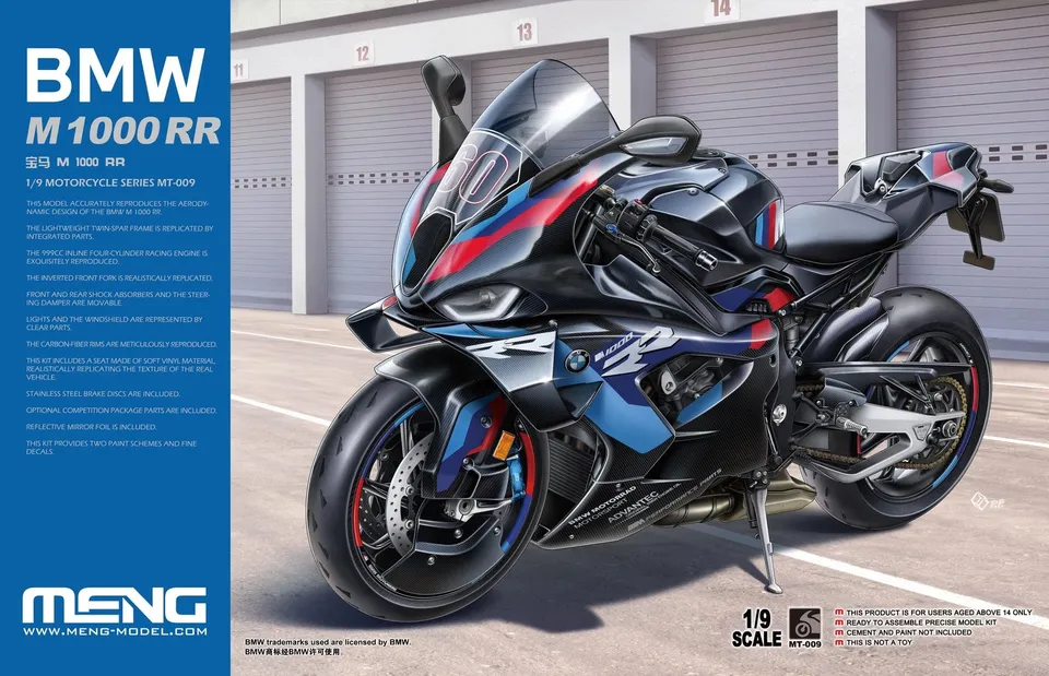 meng-mt-009-bmw-m-1000rr-motorrad-bausatz-1-9-carbon image 1