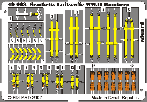eduard-49003-sitzgurte-luftwaffe-bomber-1-48-zubeh-r image 1