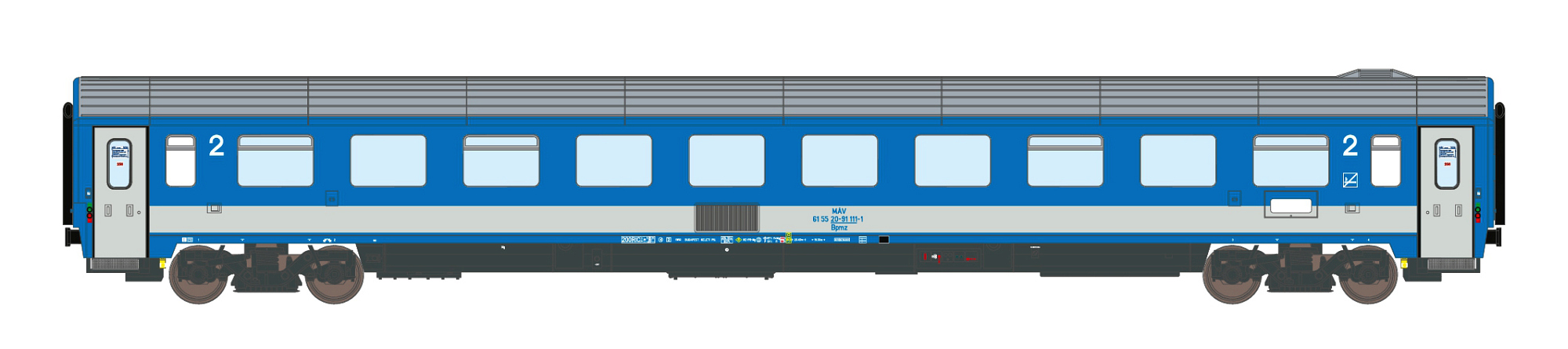 hobbytrain-bpmz-20-91-personenwagen-2-klasse-mav-ep-v-spur-n image 1