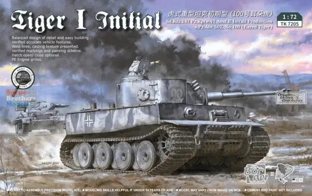 border-model-tk7205-tiger-i-initial-panzer-bausatz-1-72 image 1