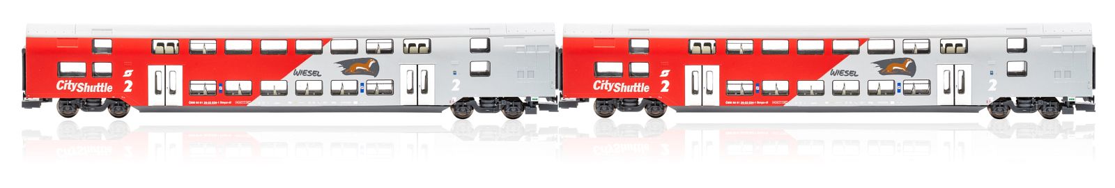 hobbytrain-bb-doppelstockwagen-spur-n-2er-set-ep-vi image 1