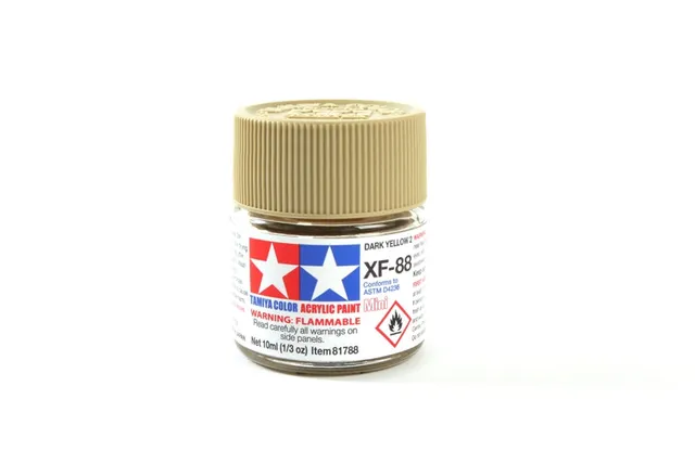 tamiya-xf-88-dark-yellow-2-acrylfarbe-10-ml-matt image 1