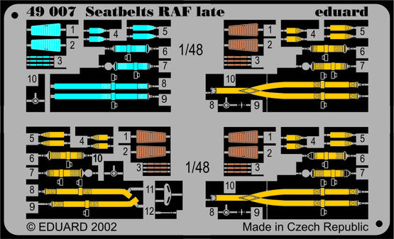 eduard-49007-sitzgurte-raf-late-1-48-modellbau-zubeh-r image 1