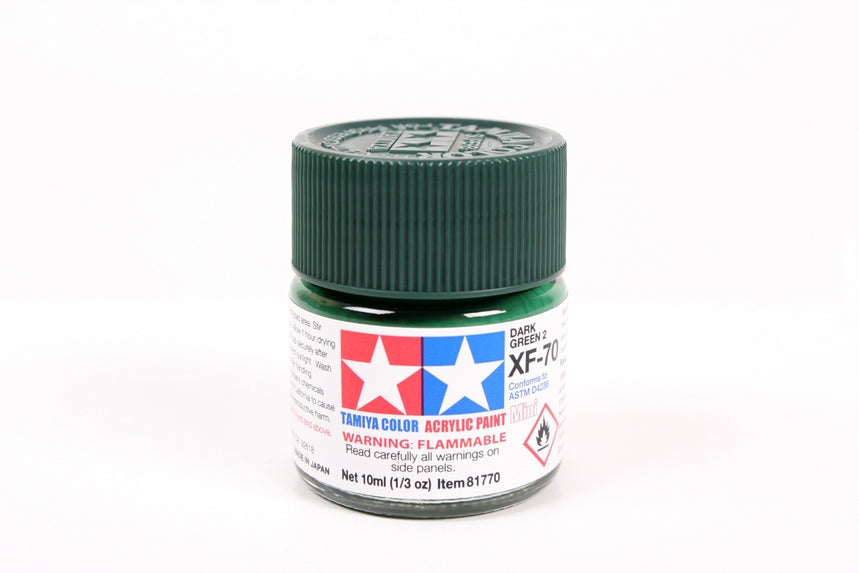 tamiya-xf70-dark-green-acrylfarbe-10-ml-matt image 1