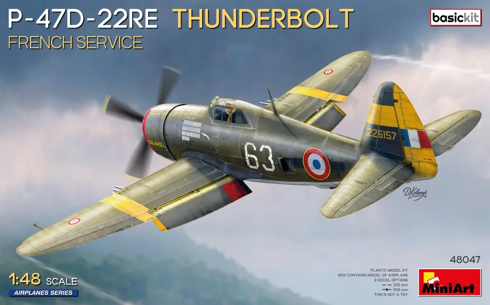 miniart-48047-p-47d-22re-thunderbolt-flugzeugmodell-1-48-frankreich image 1