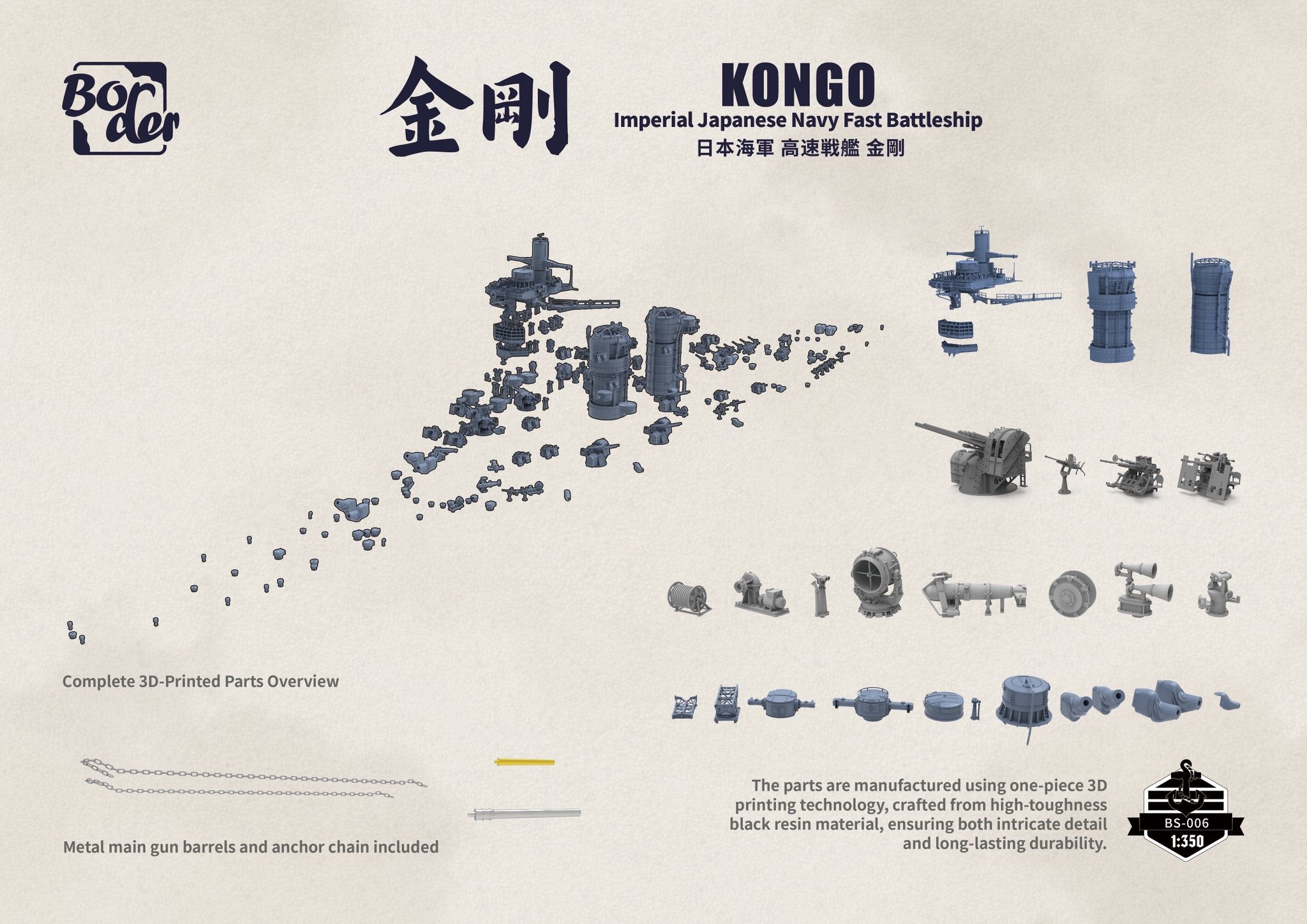 border-model-bs006-1-350-ijn-kongo-schlachtschiff image 6