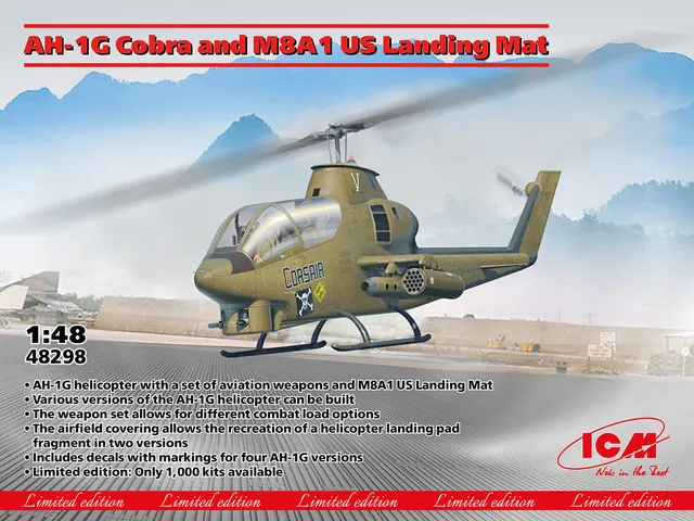 icm-ah-1g-cobra-48298-hubschrauber-modellbausatz-1-48-vietnam image 1