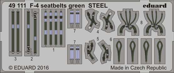 eduard-49111-f-4-sitzgurte-steel-1-48-gr-n image 1