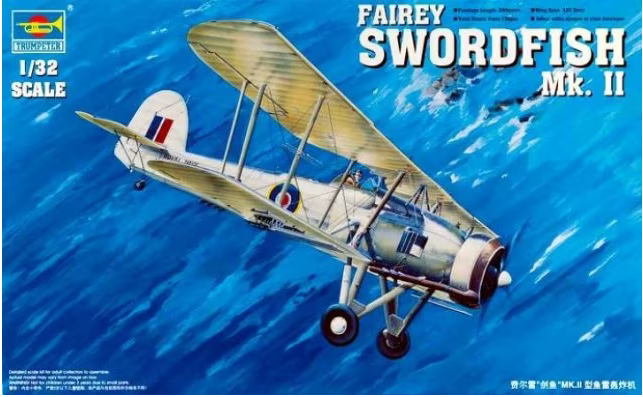 trumpeter-03208-fairey-swordfish-mk-ii-1-32-flugzeug-bausatz image 1