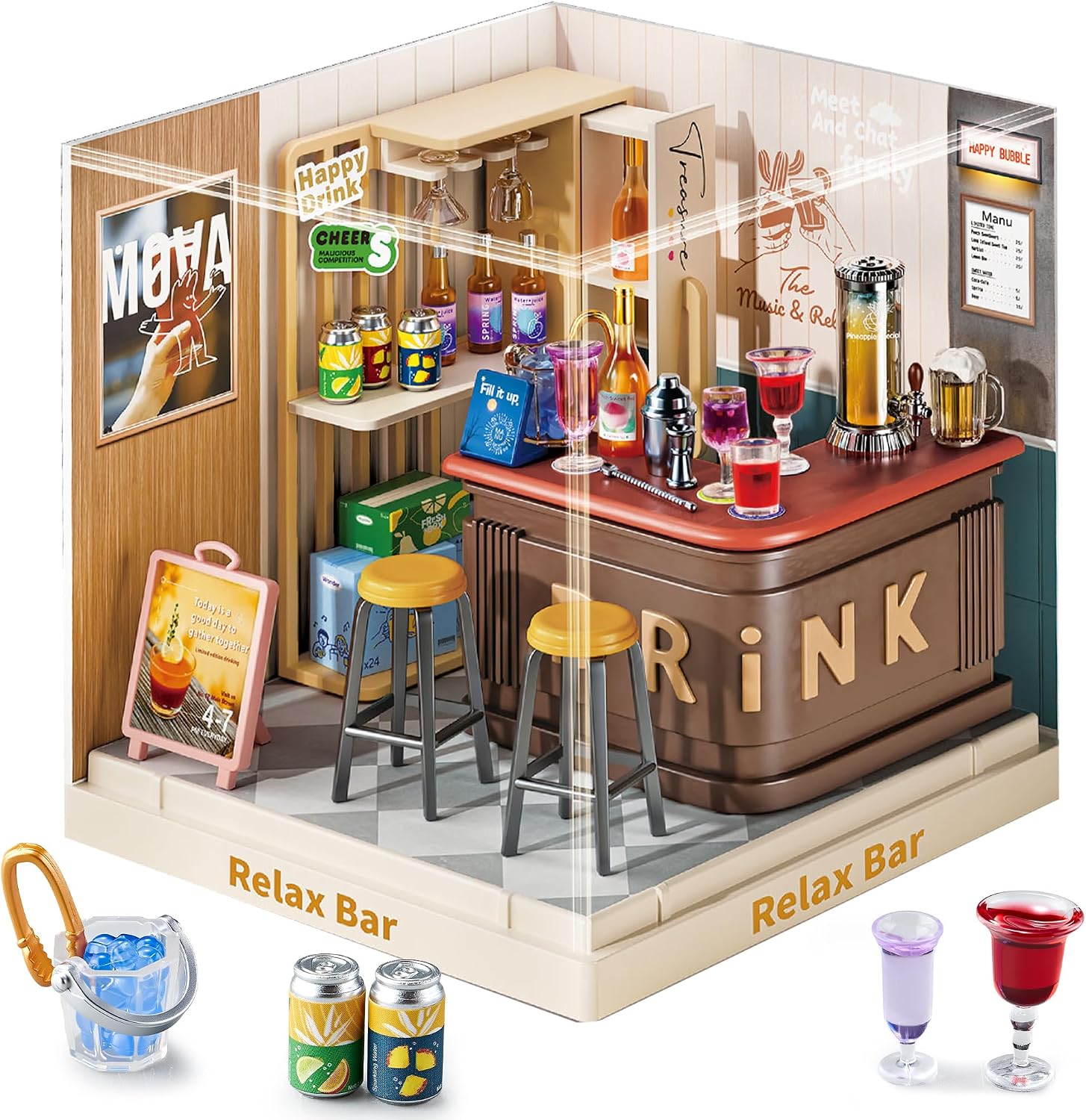 fairy-care-dreamy-bay-scene-relax-bar-miniaturhaus-diorama-fc-dbs8039 image 2