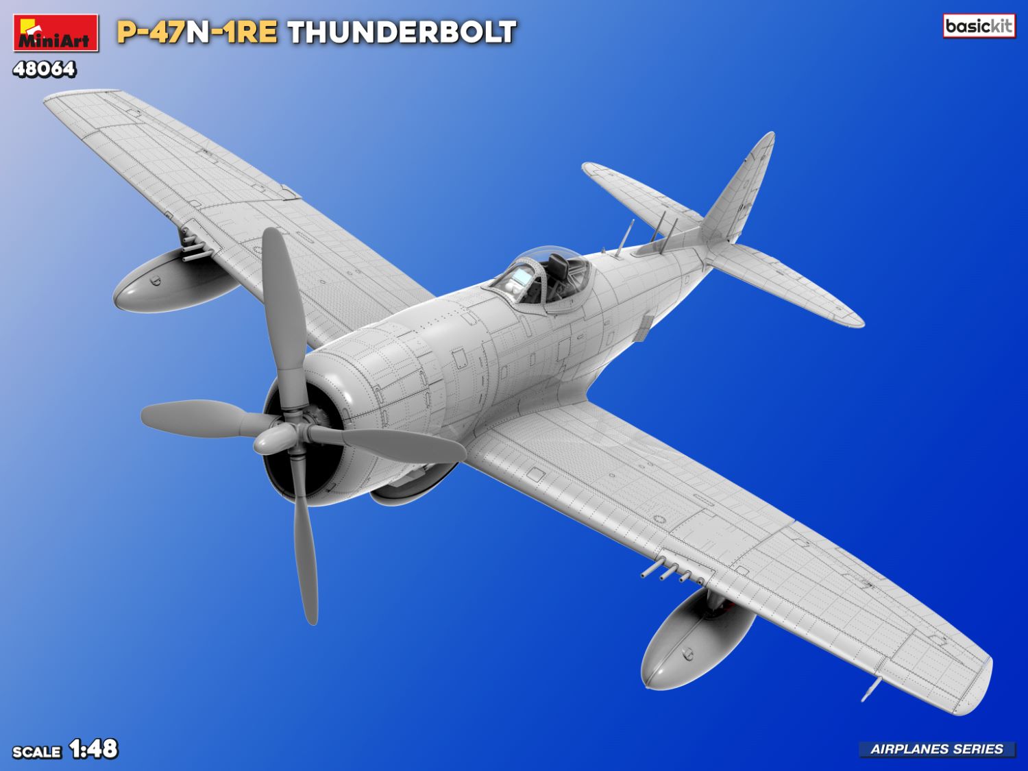 miniart-48064-p-47n-1re-thunderbolt-flugzeugbausatz-1-48-basic-kit image 2