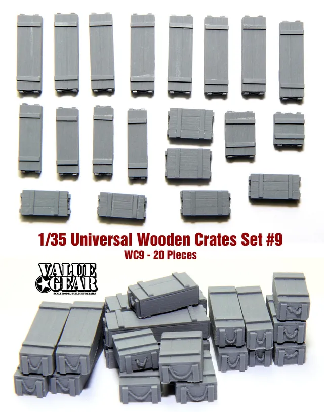 value-gear-wc9-holzkisten-set-1-35-diorama-zubeh-r-20-teile image 1