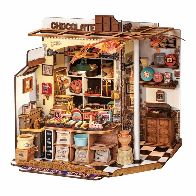 rolife-dg174-henry-s-chocolate-miniaturhaus-bastelset-holz image 1