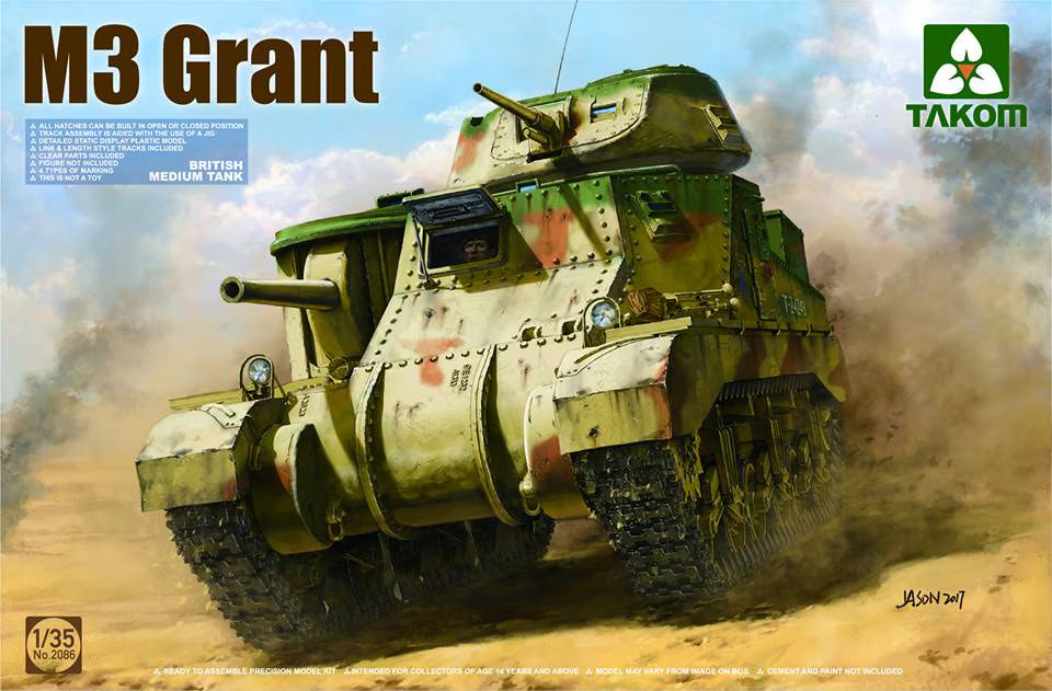 takom-2086-m3-grant-panzermodell-bausatz-1-35-ww2 image 1
