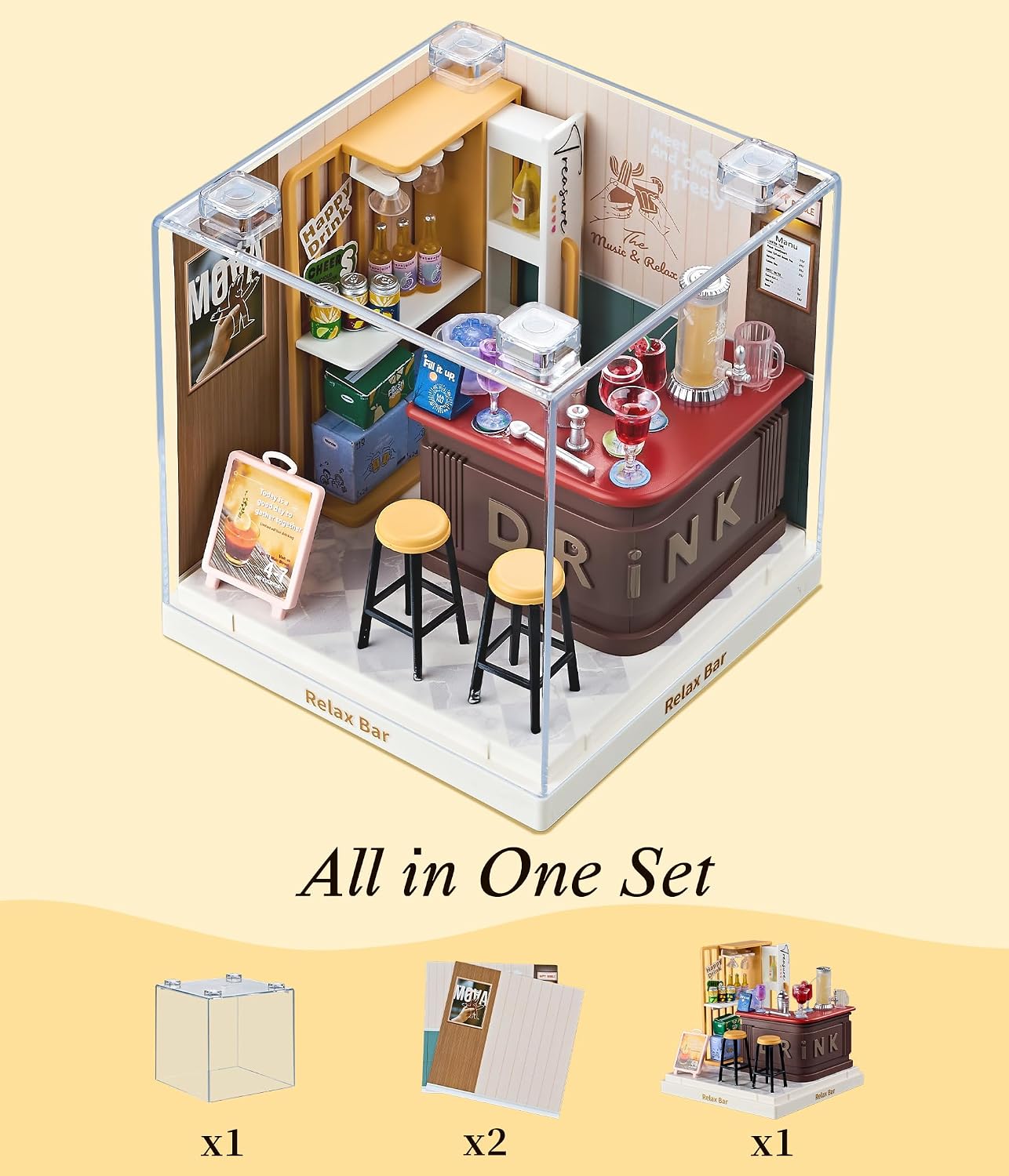 fairy-care-dreamy-bay-scene-relax-bar-miniaturhaus-diorama-fc-dbs8039 image 6