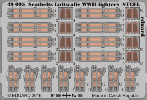 eduard-49095-sitzgurte-luftwaffe-wwii-1-48-steel image 1