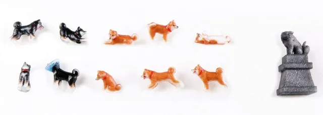 hobbytrain-modellautos-shiba-hunde-set-11-tlg-1-87 image 1