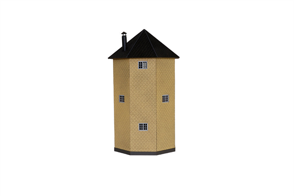 hobbytrade-ved-banen-ht-87249-wasserturm-modell-h0-gelb image 3