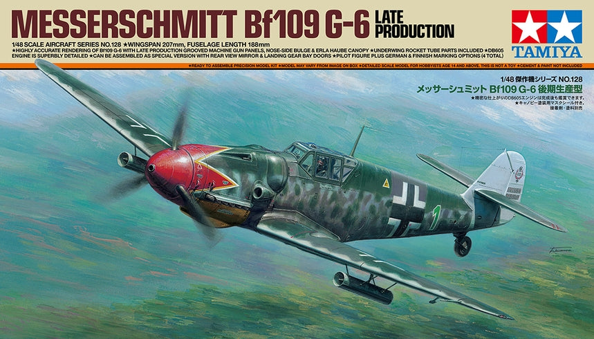 tamiya-bf109-g-6-late-61128-flugzeug-modellbausatz-1-48 image 1