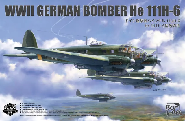 border-bf018-he-111h-6-bomber-flugzeugbausatz-1-35 image 1