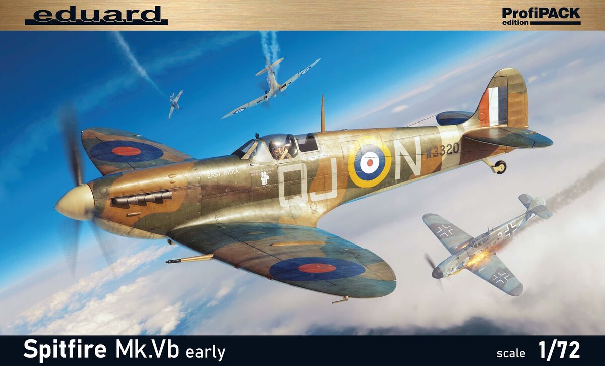 eduard-70205-spitfire-mk-vb-flugzeugbausatz-1-72-profipack image 1