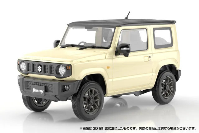 aoshima-snap-car-jb64-jimny-2018-modellbausatz-chiffon-ivory-1-24 image 1