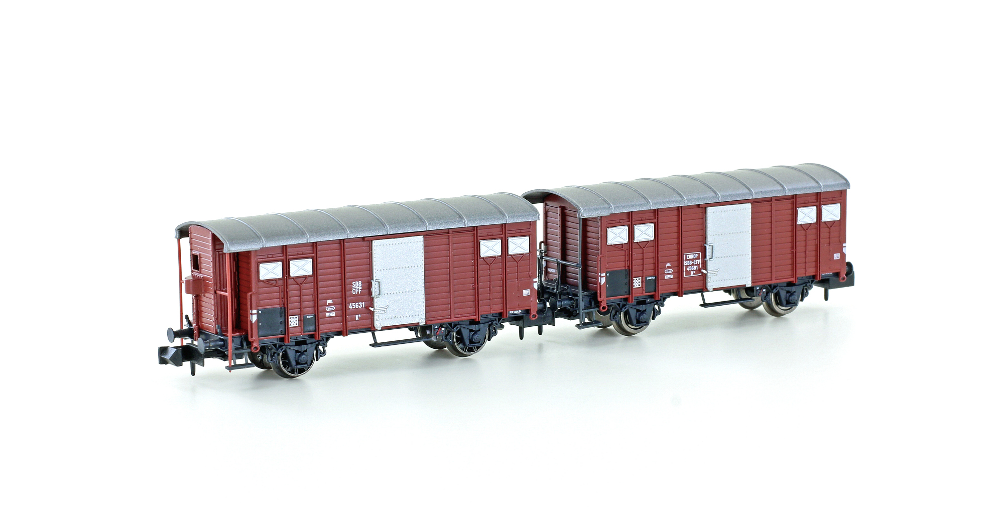 hobbytrain-g-terwagen-k3-sbb-ep-iii-braun-2er-set-spur-n image 1