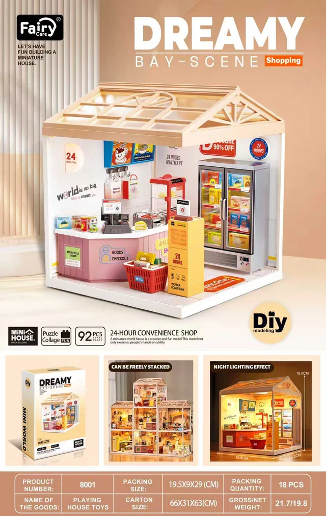 fairy-care-dreamy-bay-scene-shopping-miniaturhaus-92-teile image 1