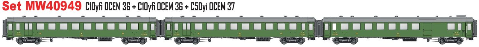 hobbytrain-ocem-plm-personenwagen-3er-set-ep-iib image 1