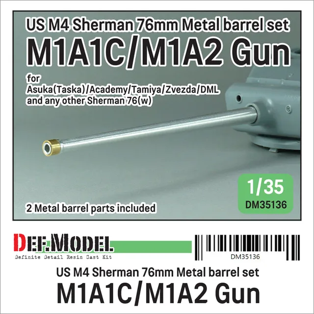 def-model-dm35136-m4-sherman-76mm-metallrohr-1-35 image 1