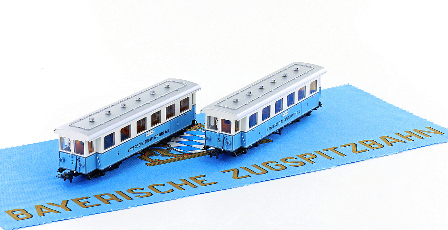 hobbytrain-zugspitzbahn-personenwagen-h0e-2er-set-beleuchtet image 2