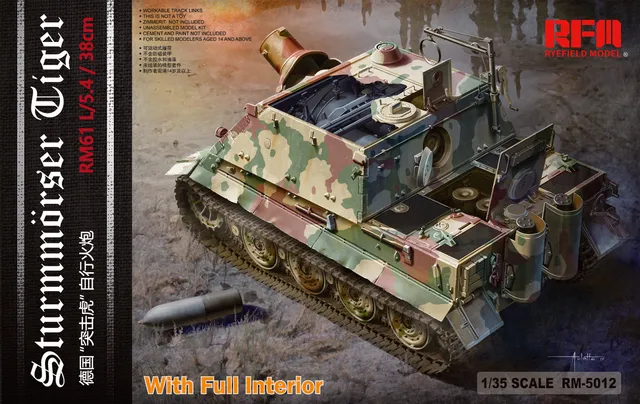 rye-field-model-5012-sturmtiger-1-35-panzer-bausatz-mit-interieur image 1