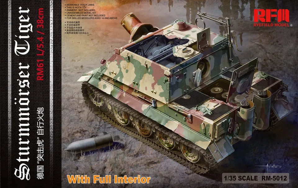 rye-field-model-5012-sturmtiger-1-35-panzer-bausatz-mit-interieur image 1