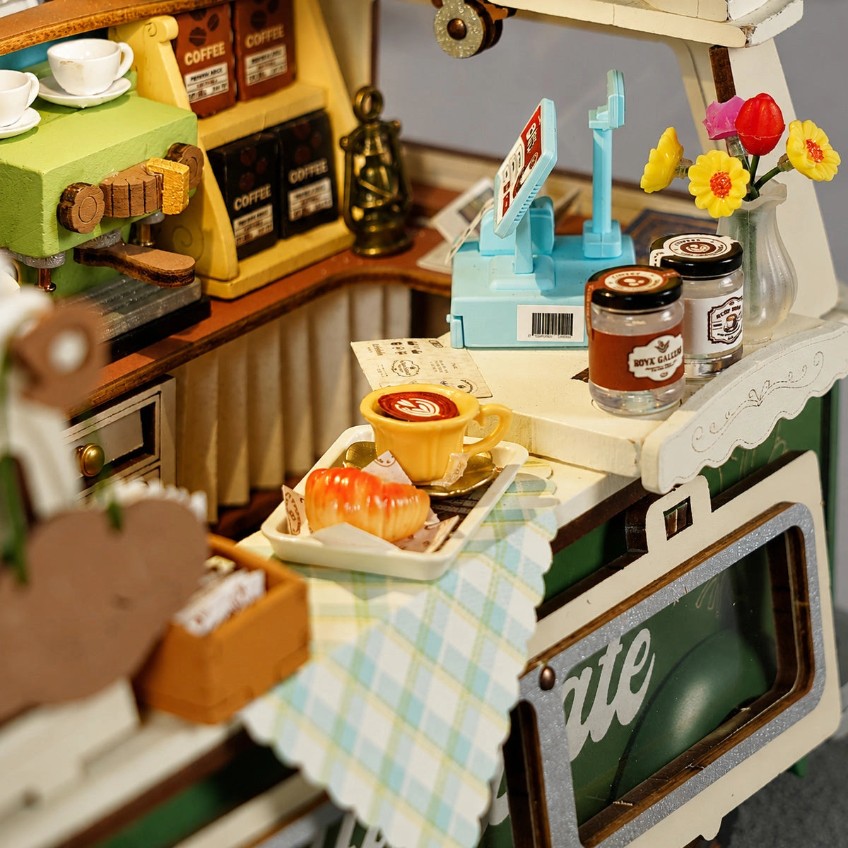 robotime-tgs07-leo-s-coffee-truck-holz-3d-puzzle-diy image 2