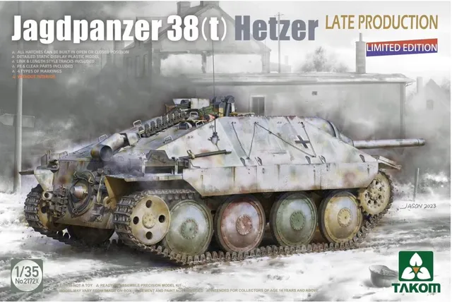 takom-2172x-jagdpanzer-38-hetzer-late-modellbausatz-1-35 image 1