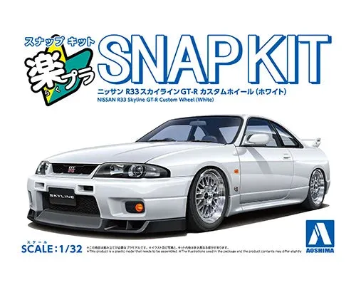 aoshima-snap-kit-nissan-r33-skyline-gt-r-modellbausatz-wei-1-32 image 1