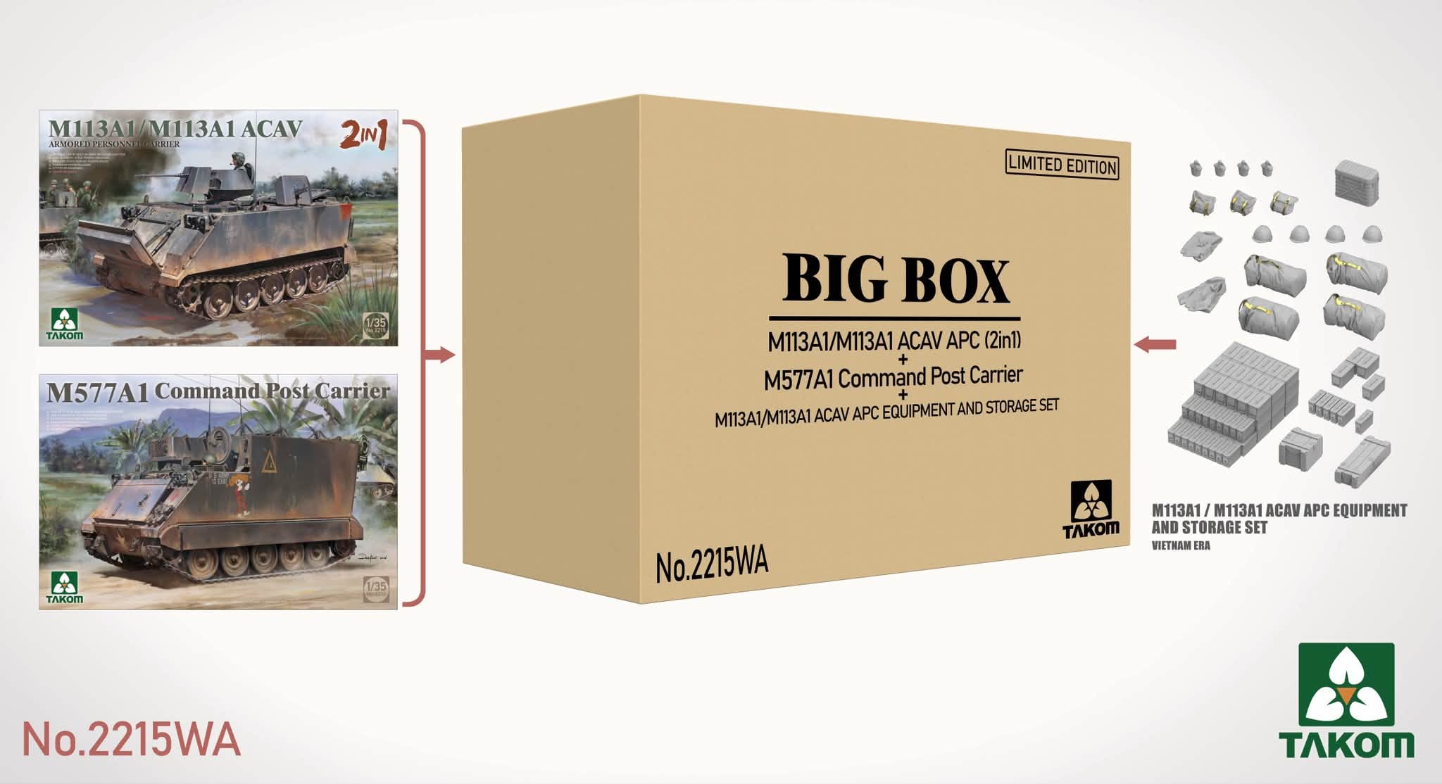takom-2215wa-m113a1-m577a1-panzermodell-1-35-big-box image 1