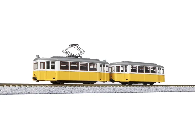 hobbytrain-stra-enbahn-d-wag-2-tlg-gelb-wei-spur-n image 1