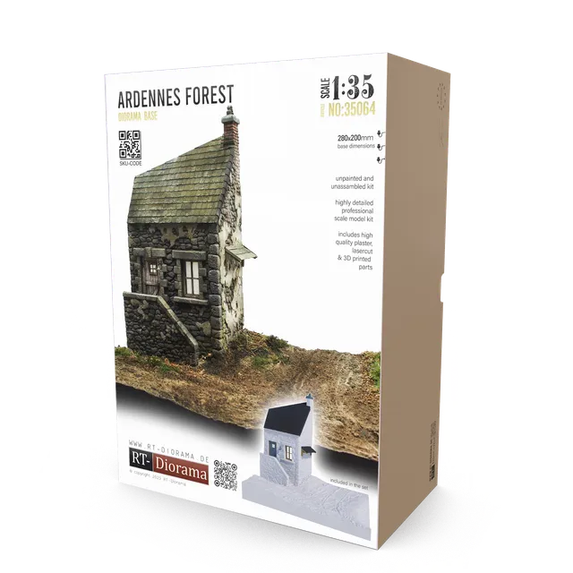 rt-diorama-35064-ardennes-forest-dioramabase-1-35-unbemalt image 1