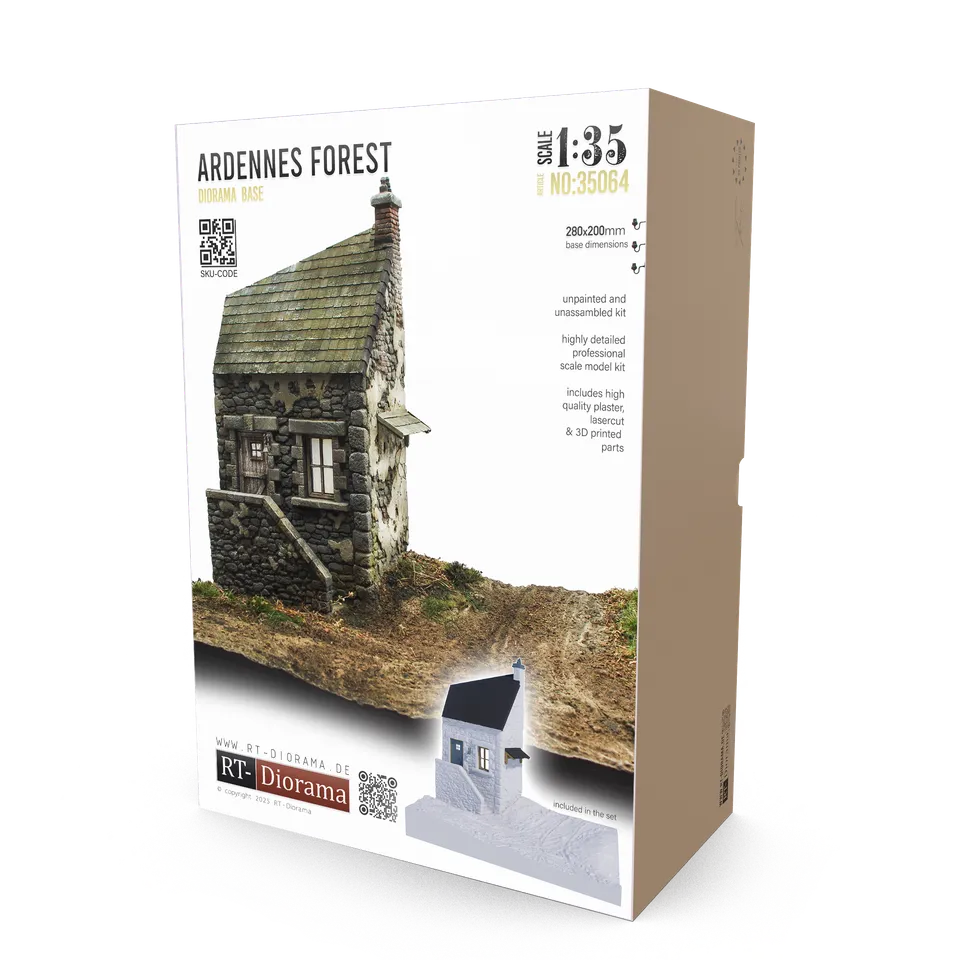 rt-diorama-35064-ardennes-forest-dioramabase-1-35-unbemalt image 1